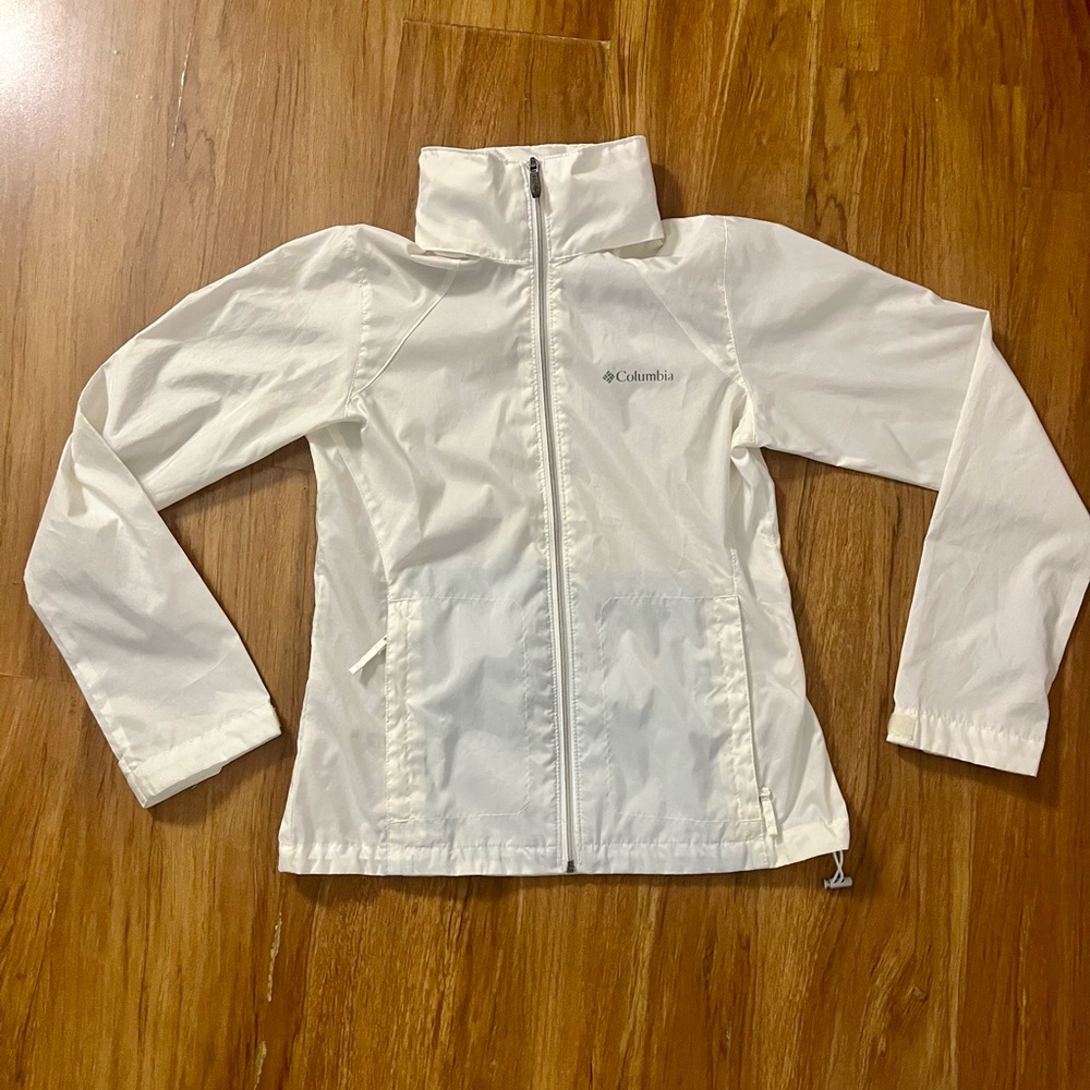 Columbia White Full-Zip Jacket